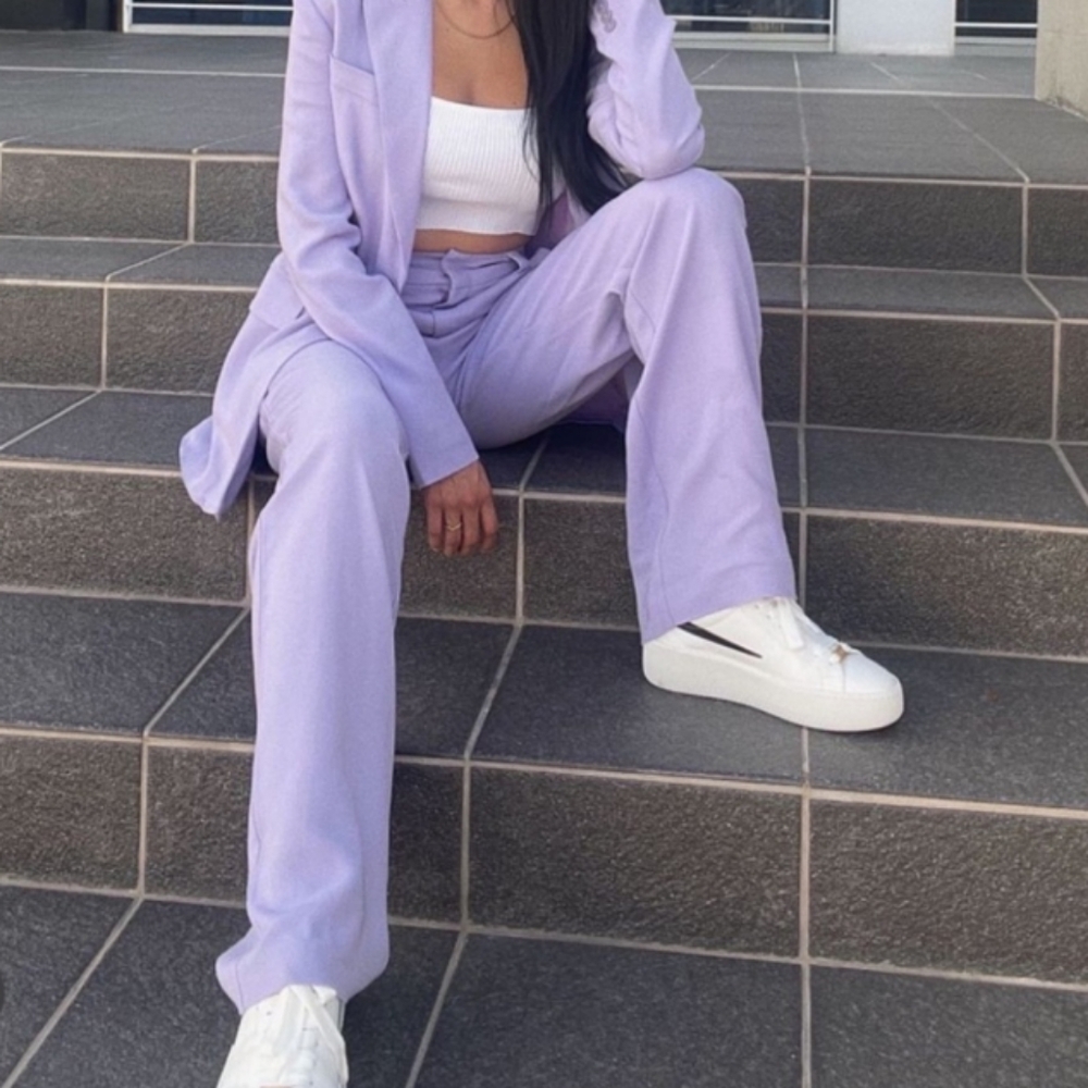 NWT Purple LITA x REVOLVE High Waist Trouser Pant in Purple Violet Tulip